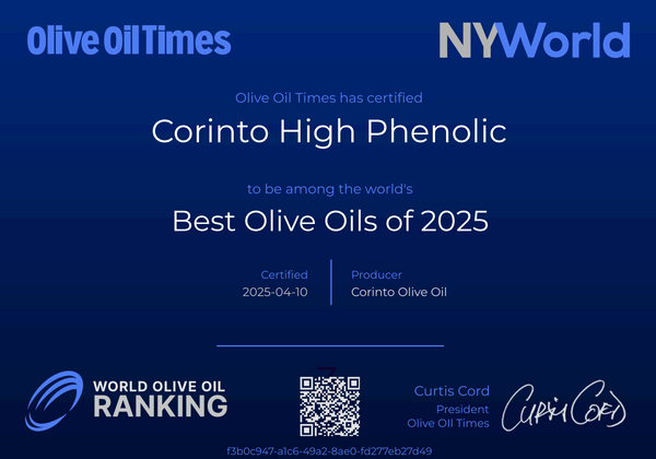 CORINTO Robust Olive Oil | High Phenolic | Blend | 500 ml (16.90 Fl.Oz)