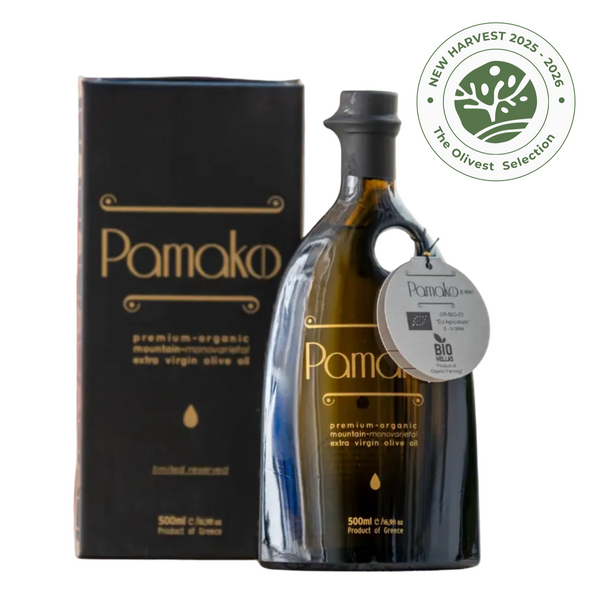 Pamako Premium Aceite de Oliva Virgen Extra Monovarietal Alto en Fenoles 500 ml (16.9 Fl.Oz)
