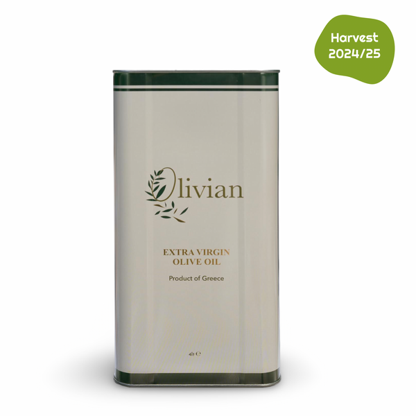 OLIVIAN Olio Extra Vergine di Oliva | Peloponneso | Latta da 4 litri (135,25 Fl.Oz)