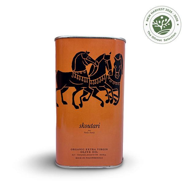 Huile d'Olive Vierge Extra Biologique Crétoise Skoutari | Bidon 1 Litre