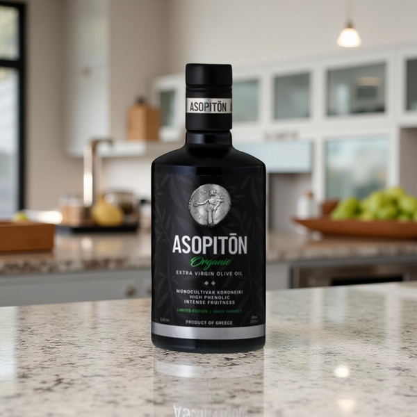 ASOPITON Ulei de măsline extravirgin organic ultra premium 500ml (16.90 Fl.Oz)