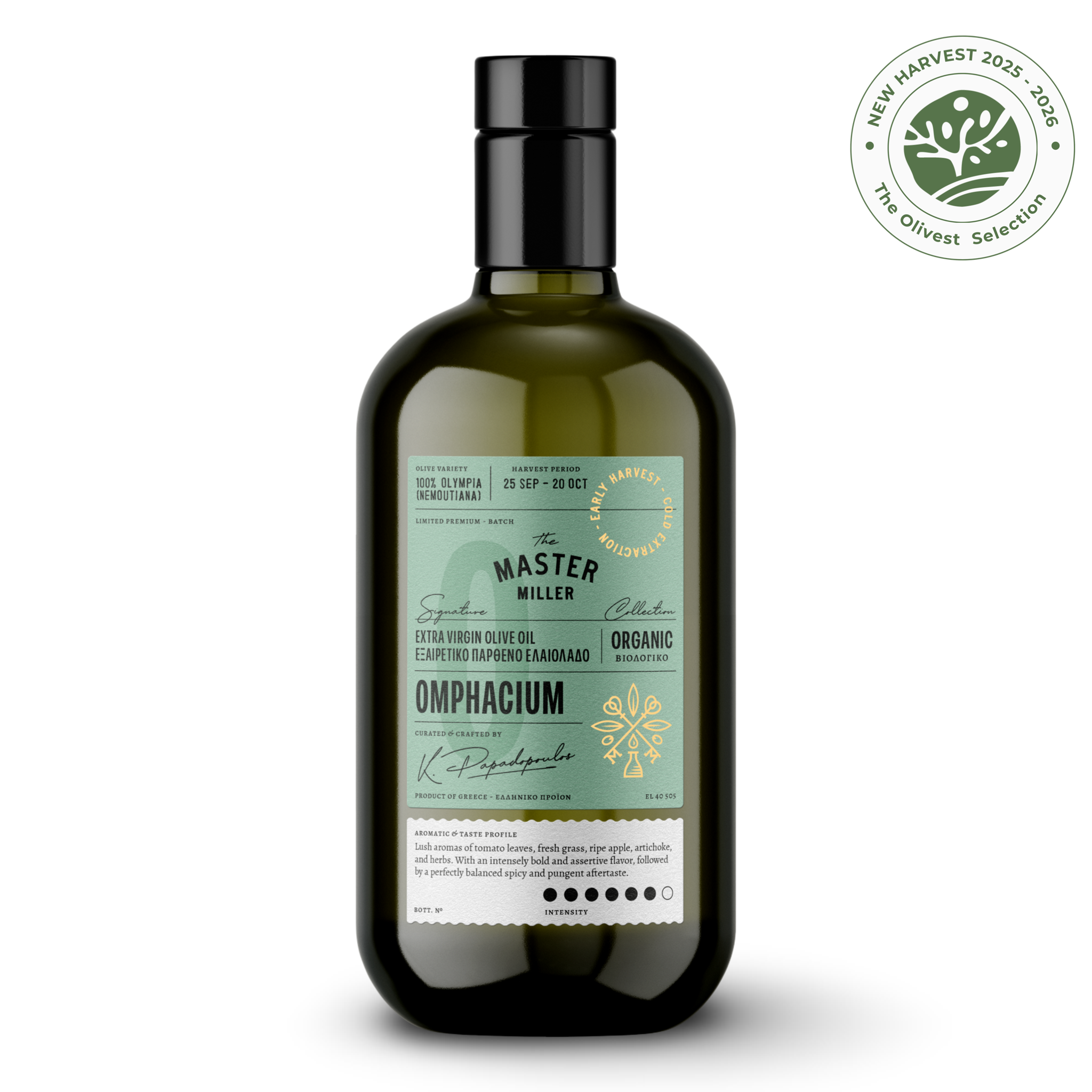 The Master Miller Papadopoulos Omfacium High-Phenolic EVOO - 500ml
