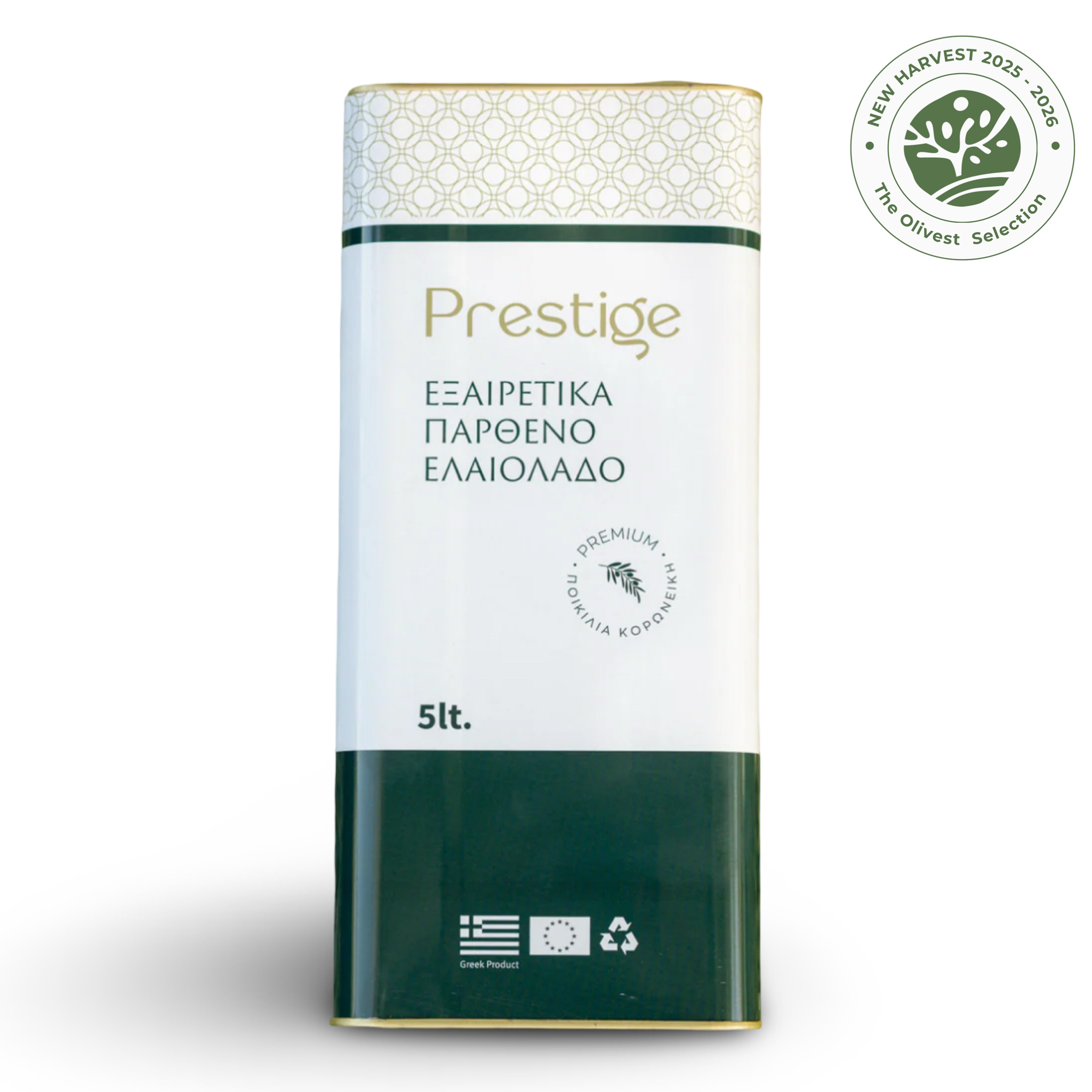 PRESTIGE Premium Extra Virgin Olive Oil 5L Tin – Koroneiki EVOO