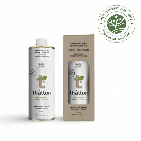 Ulei de măsline extravirgin organic Thallon | Recoltă timpurie cutie 250ml