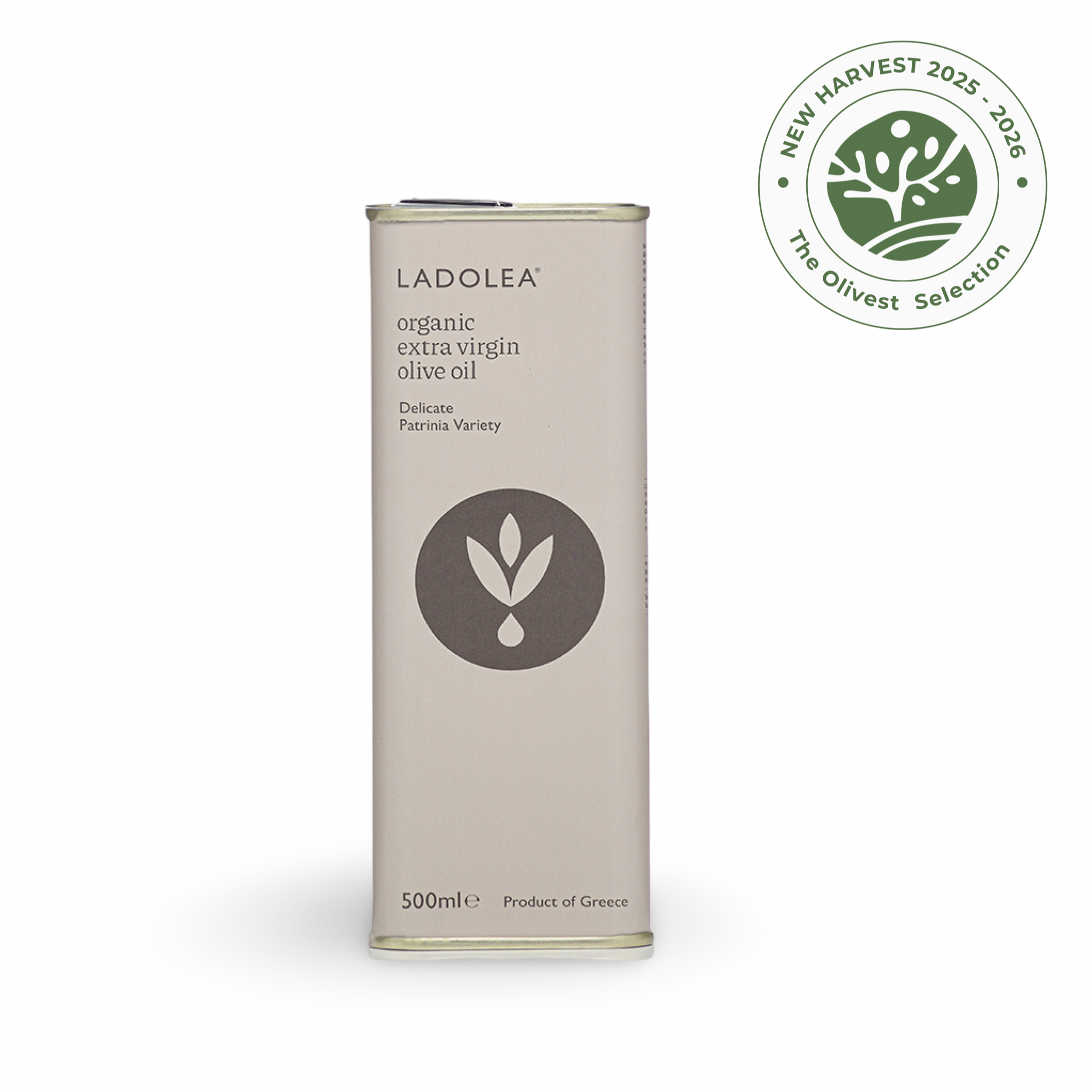 LADOLEA Organic EVOO - Delicate - Tin 500ml (16.9 fl oz) | The Olivest
