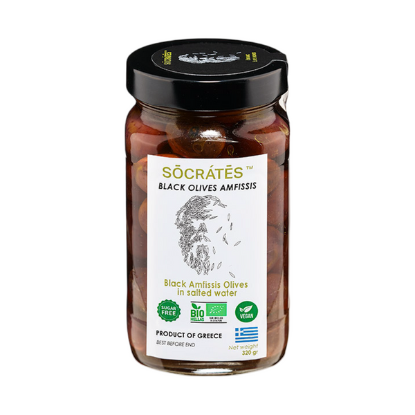 Black Amfissa Olives - Organic 320gr