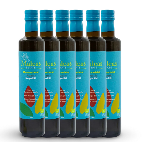 Maleas Organic Megaritiki EVOO Bundle - Buy 5 Get 1 Free (6 x 500ml)