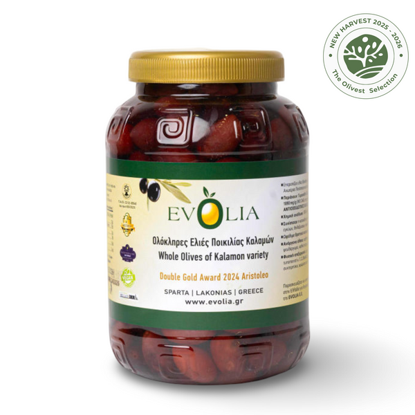 Evolia Organic Kalamon Olives Rich in Antioxidants 1.5kg