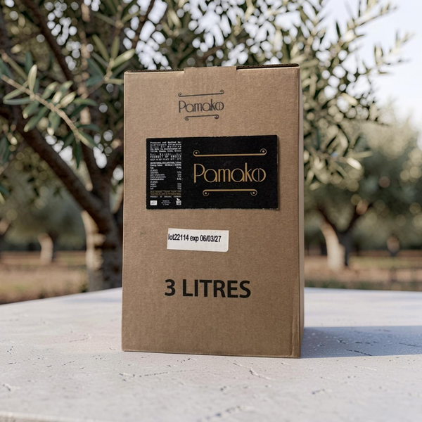 Pamako Organic EVOO Blend Tsounati Koroneiki - 3L Box