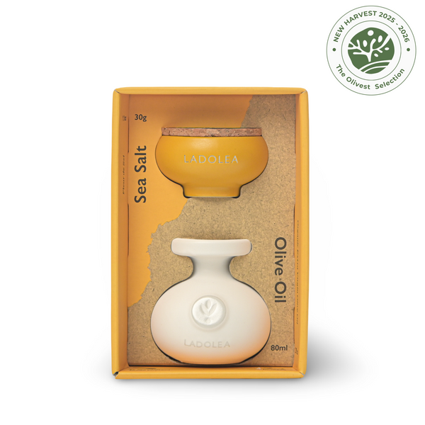 LADOLEA Fleur de Sel (30g) & EVOO Gift Set (80ml/2.7 fl oz)