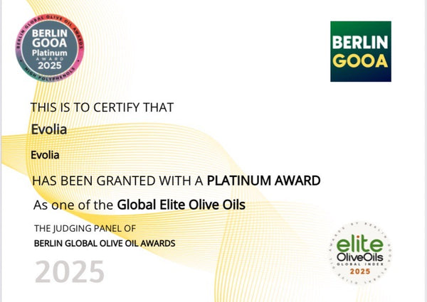 EVOLIA Kalamon - Cosecha temprana orgánica alta en fenólicos 500 ml (Rico en oleocantal)