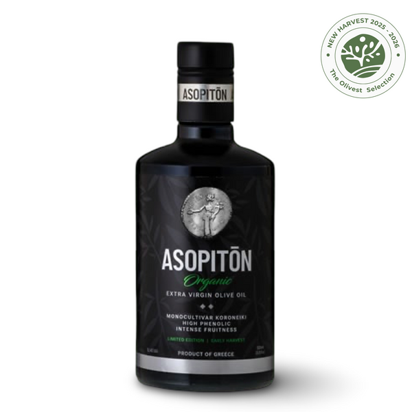 ASOPITON Ulei de măsline extravirgin organic ultra premium 500ml (16.90 Fl.Oz)