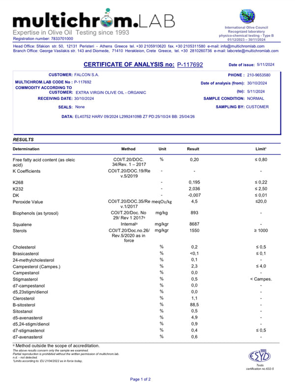 RMD Ultra Premium AOVE alto fenólico 200ml (6.76 Fl.Oz)