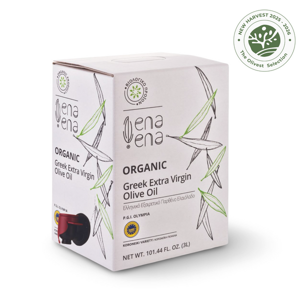 Ena Ena Organic Extra Virgin Olive Oil PGI Olympia 3L | Bag-in-Box