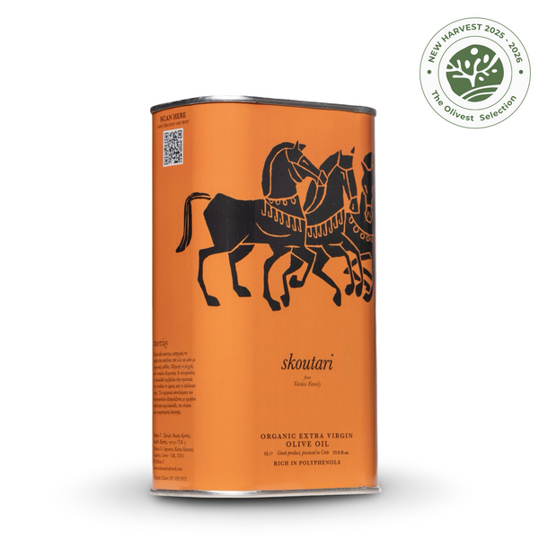 Azeite Virgem Extra Orgânico Cretense Skoutari | Lata de 1 Litro