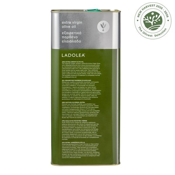 LADOLEA Extra Virgin Olive Oil Tin 5L / 169 fl oz from Corinthia Greece