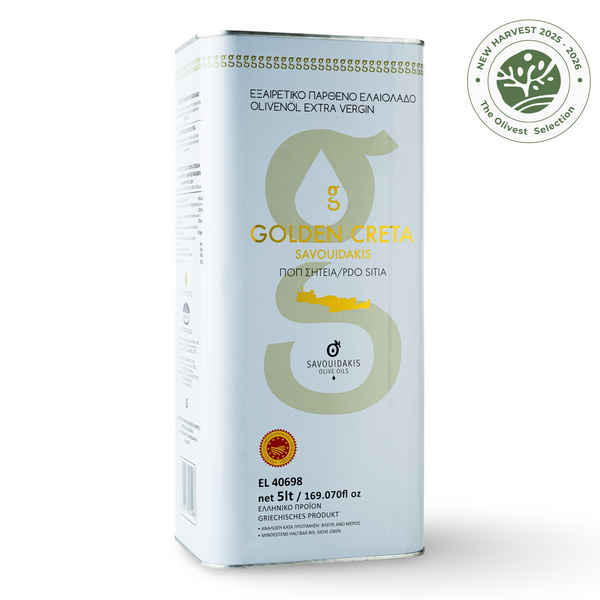 Cretan Extra Virgin Olive Oil PDO Sitia – 5 Liter Tin