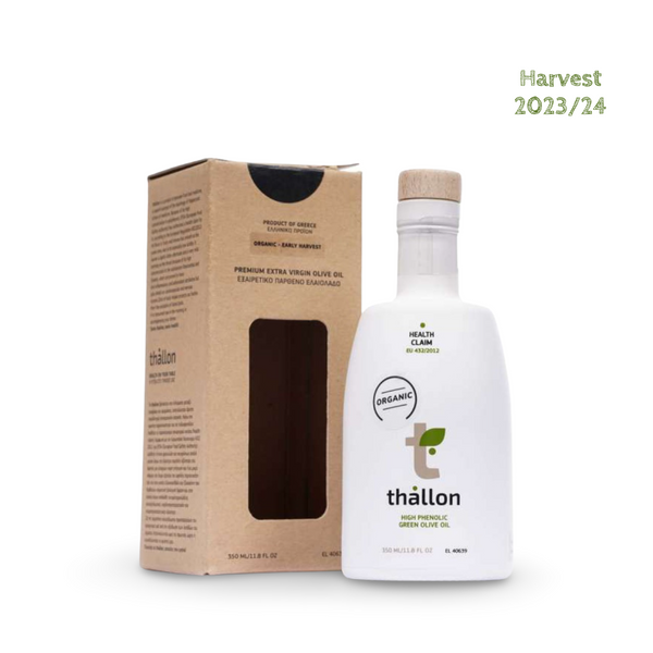 Thallon - Huile d'olive fraîche biologique de récolte précoce 350ml (11.83 Fl.Oz)