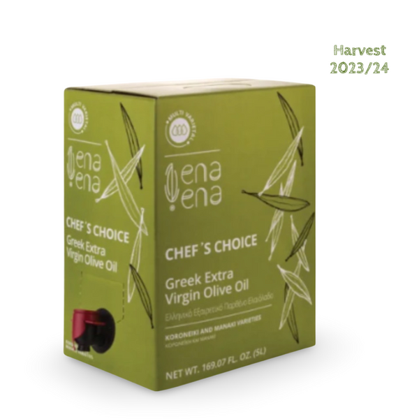 Ena Ena - اختيار الشيف زيت الزيتون الصافي - التعبئة والتغليف في العلبة - 5 لتر (169.07 أونصة سائلة)