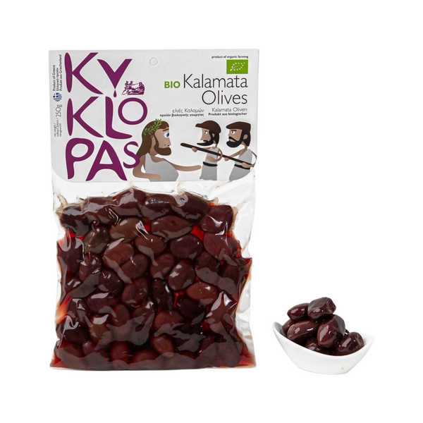 Βιολογικές ελιές Καλαμάτας - Κύκλωπας 250g (8,81 oz)