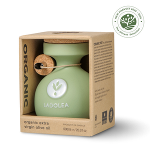 LADOLEA Organic Extra Virgin Olive Oil Ceramic 600ml / 20.3 fl oz from Corinthia Greece
