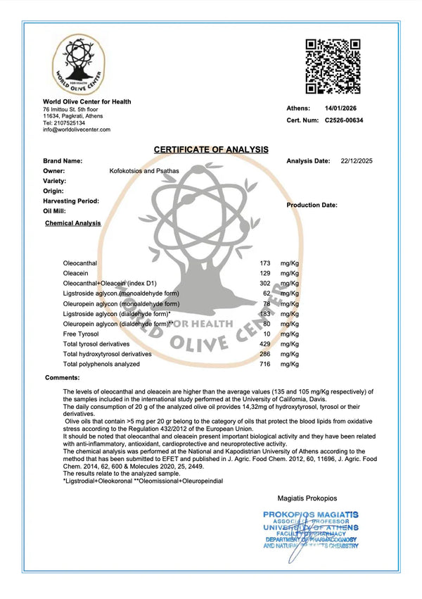 Aceite de Oliva Virgen Extra Klēa | Botella de Cerámica Hecha a Mano Hondrolia 500ml