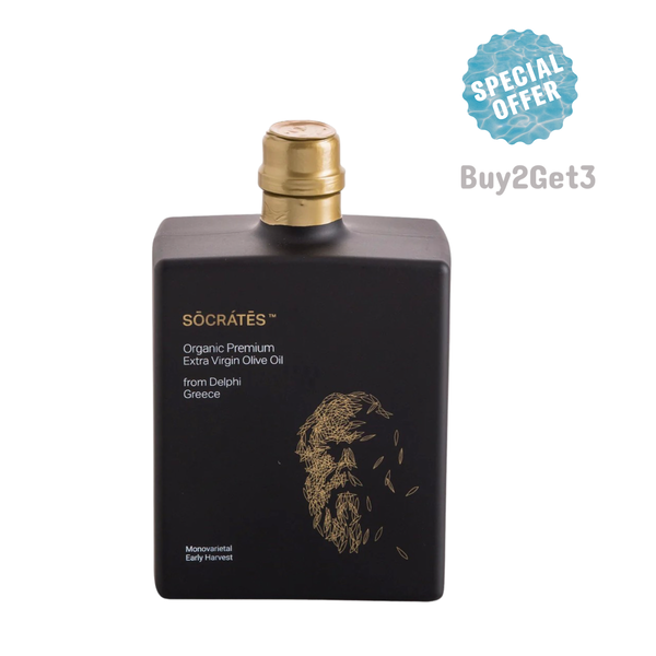 Socrates Oil - Ulei de măsline extravirgin premium organic 500 ml (16,9 Fl.Oz)